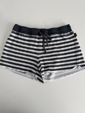 T2Love Striped Gray & White Lounge Shorts. Elastic waist w/ drawstring. Size 14